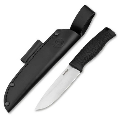 Böker Bronco Basic - Hochwertiges Outdoormesser mit Köcherscheide aus Leder