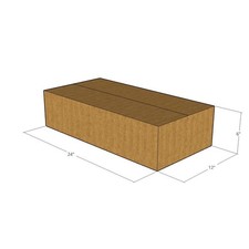 10 24x12x6 Kraft Brown Corrugated Shipping Boxes 32 ECT Single-Wall New