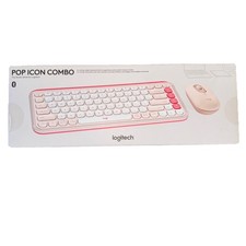 Logitech Logi POP ICON Combo, Bluetooth Keyboard Mouse Combo - Rose MR0092