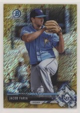 2017 Bowman Chrome Prospects Gold Shimmer Refractor 48/50 Jacob Faria gn7