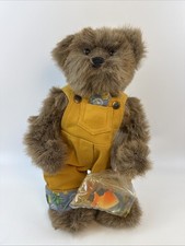 Ashton Drake Gallery Teddy Bear Bartholomew Stuffed Animal Goldfish W/Stand