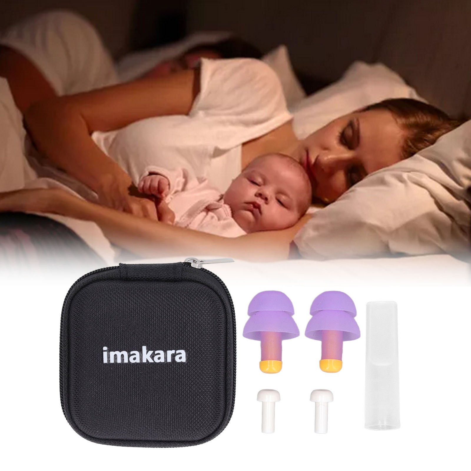 Sleeping Ear Plugs Noise Cancelling Reusable For Sleep Work Concert Swimming New