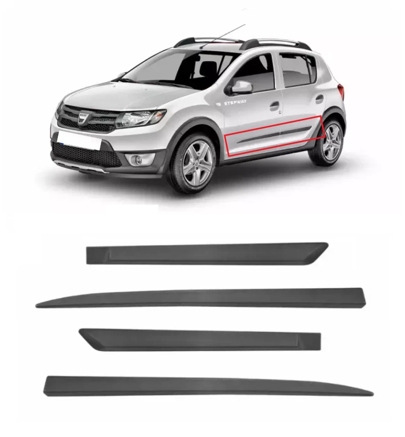 Protections De Portière Pour Dacia Sandero III/Stepway - Lot De 6 Bandes Anti-collision En PU, Couleur Blanc - 4