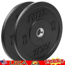 Olympic Rubber Bumper Plates Weight Set Muscle Training 10 15 25 35 45 LB New