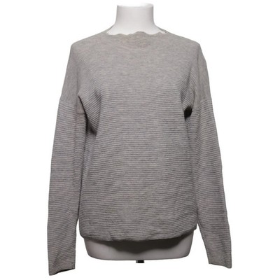 Cubus, Strickpullover, Größe: S, Grau, Merinowolle, Streifen, Rippenstrick #URO