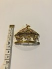 Vintage Carousel Merry-Go-Round Brooch Pink Porcelain Roses Faux Pearls Gold — photo 3