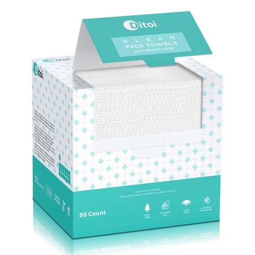 Face Towels 10"×12" Disposable Face Towel Face Towelettes XL Ultra Soft Makeu...