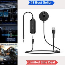 Bluetooth Car Kit Wireless Aux Receiver Handsfree Calls Music Streaming Noise