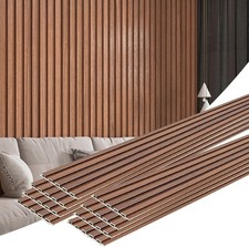 8 Pack 96 WPC Slat Wall Panels - 3D Fluted Wa...