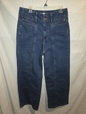 Universal Threads High Rise Wide Leg Women's Blue Denim Jeans Size 12