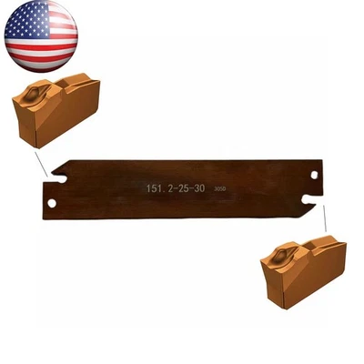 ZIMI 151.2-25-3 Blade Slotting Tool + 3MM N151.2-300 Grooving Cut-Off Carbide Inserts