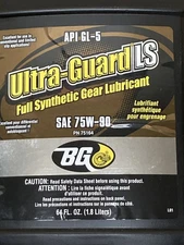 BG 75W90 Ultra-Guard LS Full Synthetic Gear Lubricant Oil PN 75164 - 64 FL. OZ.