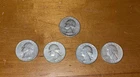Washington Quarters 5 Silver 25 Cents Coins 1953-1964 D Denver Quarter Dollar
