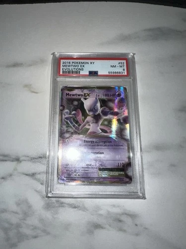 PSA 8 NM-MT Mewtwo EX #52 XY Evolutions 2016 Pokemon