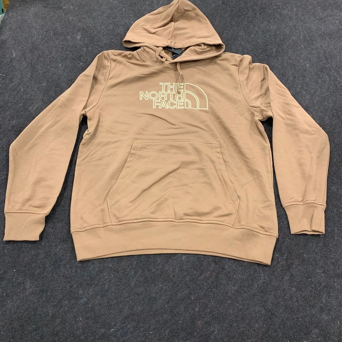 Sudadera con capucha THE NORTH FACE Drew Peak Light para hombre talla L café con leche/grava