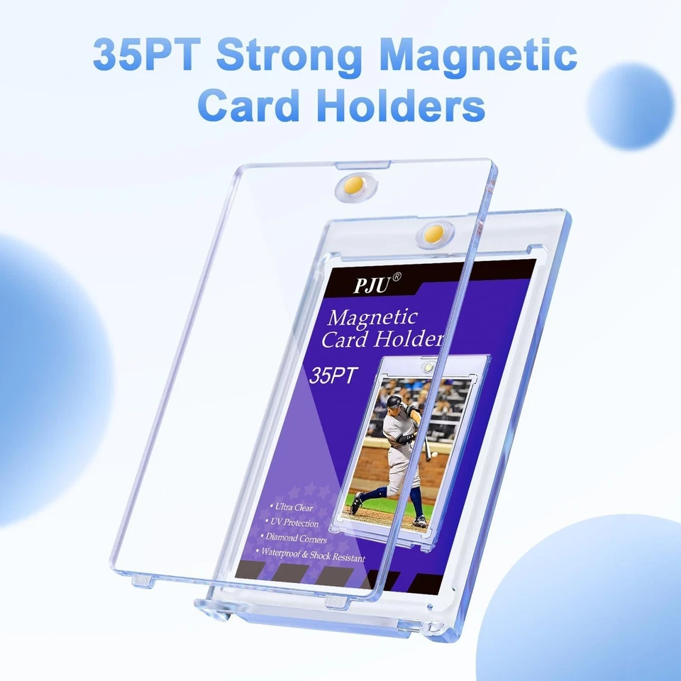 10 PCS Magnetic Trading Cards Holders - 35PT Hard Cards Sleeves Case for MTG - Image 2 of 4