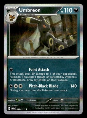 Pokemon Umbreon #059/131 tcg Near Mint or Better