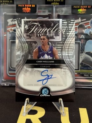 2025-26 Bowman Basketball Cody Williams Timeless Touch Auto 
