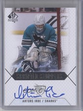 2015-16 SP Authentic Scripted Stoppers Arturs Irbe #SS-AI Auto 7l9