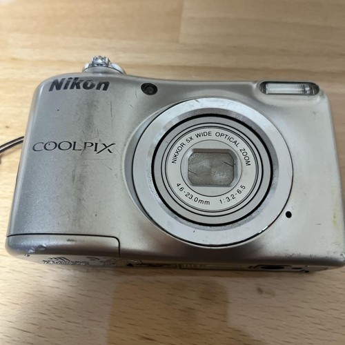 Nikon COOLPIX A10 Silver Digital Camera 16.1MP Tested LCD Issue Body Only