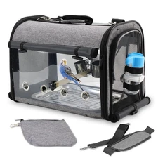 Bird Carrier Bag Bird Travel Cage with Stand, Lightweight Backpack for Parrot...