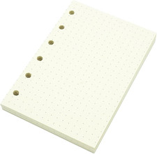 6 Holes Binder Planner Refill with 4 Basic Designs, A7 Notebook Refill, 100Gsm,