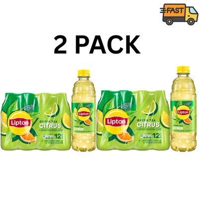 Lipton Green Tea Citrus Iced Tea, 16.9 Fl Oz, 24 Count Pack, Ready to Drink