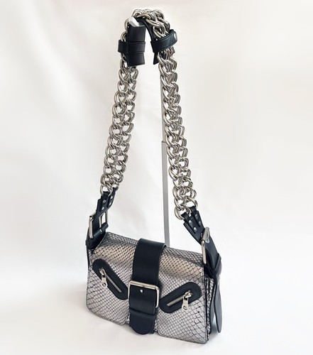 Chloé F/W 2003 Silver Python Chain Camera Bag Phoebe Philo Era