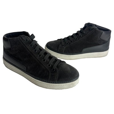 prada high-top linea rossa Gray Suede sneakers US size 9