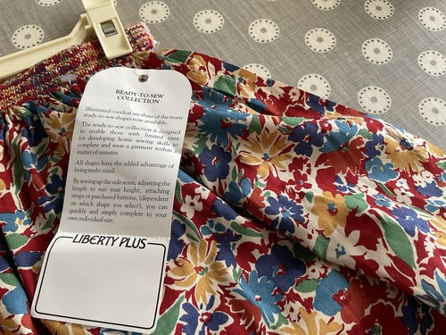 NEW 1980's Liberty Of London Cotton Skirt 'Liberty Plus' Sew Your Own - Picture 3 of 5