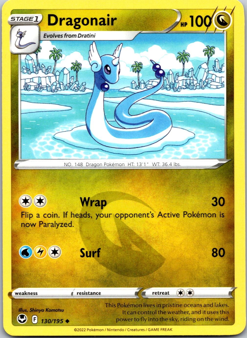 Dragonair 130/195 Uncommon Silver Tempest Pokemon Near Mint
