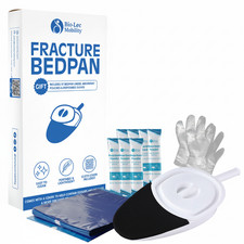 Fracture Bed Pan with Handle | Portable & Lightweight Bedpan for Men & Women
