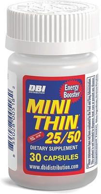 #ad MINI THIN 25 50 EF ENERGY BOOSTER 30 PILLS 1 Bottle $13.99