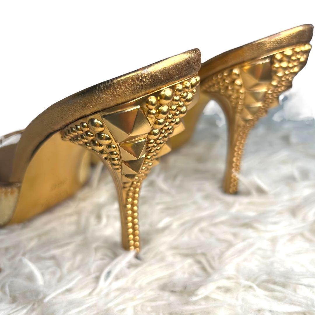 Gucci Python Pattern Gold Pumps Stiletto Heels US… - image 9