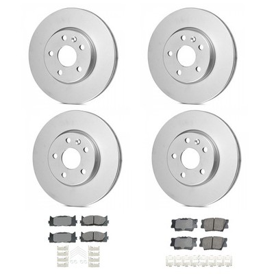 Bosch Front Rear Rotor Akebono ProACT Ceramic Brake Pad Kit for Avalon Camry FWD