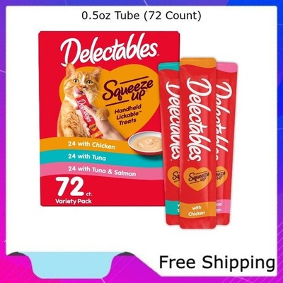 Hartz Delectables Squeeze Up Interactive Lickable Wet Cat Treat Variety Pack