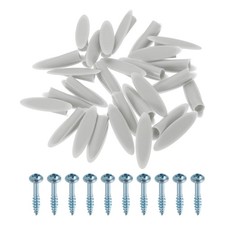 100pcs 9mm hole dowels with screws, grey for pocket hole