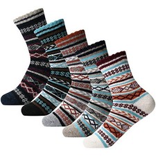 Women Socks Winter - Gifts for Women - Warm Thick Soft Multicolor-27-5pairs