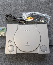 Sony PlayStation PS1 Console SCPH-5501 + Cables And Memory Card. Tested (Read)