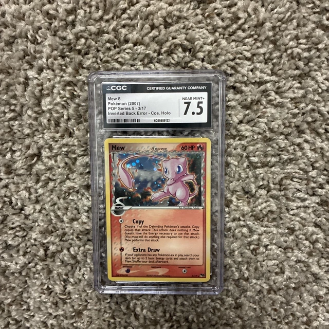 Pokemon Mew Delta Species 3/17 POP Series 5 Holo Inverted CGC 7.5 