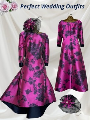 GABRIELA SANCHEZ & JACQUES VERT Größe 18 Cerise Marine Brautmutter Outfit