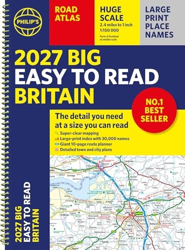 2027 Philip's Big Easy to Read Road Atlas of Britain (A3 Spiral) by Philip's Map - Image 6