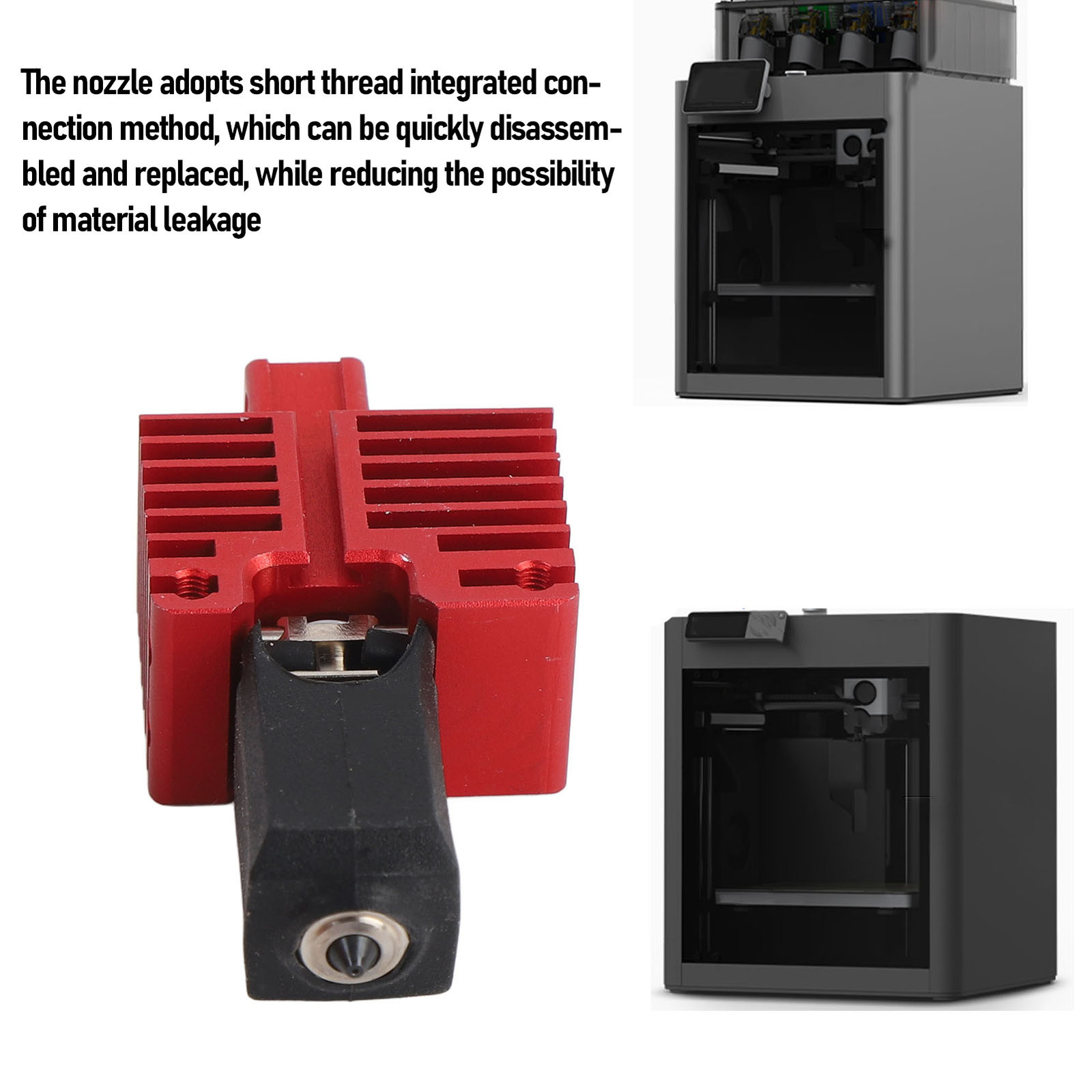 Hotend Kit 0.2mm Integrated Nozzle 60W Ceramic Heater 3D Printer Hotend♡