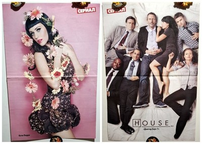 Katy Perry / House M.D. Hugh Laurie Lisa Edelstein magazine poster A3 16x11