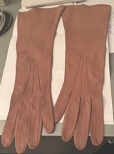 Vintage Mauve Colored Suede Mid Arm Length Size 7