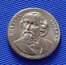 Vintage Old Charles Dickens 1812-1870 Commemorative Medal