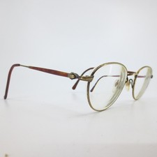 Vintage AG 20 Antique Gold Oval Eyeglasses Filigree Frame Japan 50-20-145