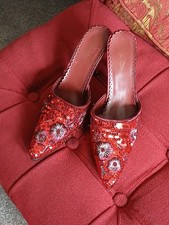 Ruby Slipper Mules New Other Sequins + Beads Size 6 UK No Box