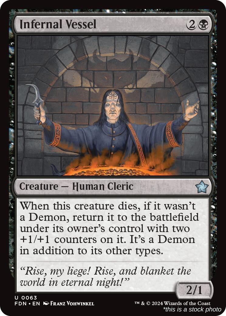 Infernal Vessel (FDN 63), Normal, Foundations, MTG