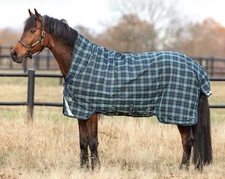 Rhino Wug with Vari-Layer Turnout Blanket, Heavy Weight, Hunter Check Size: 81